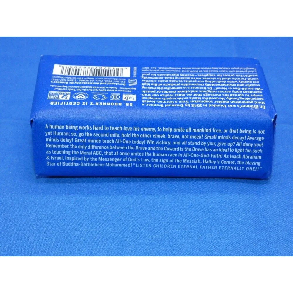 Dr Bronner's All One Hemp Peppermint Pure Castile Soap Organic 5 oz - 5 BARS Lot